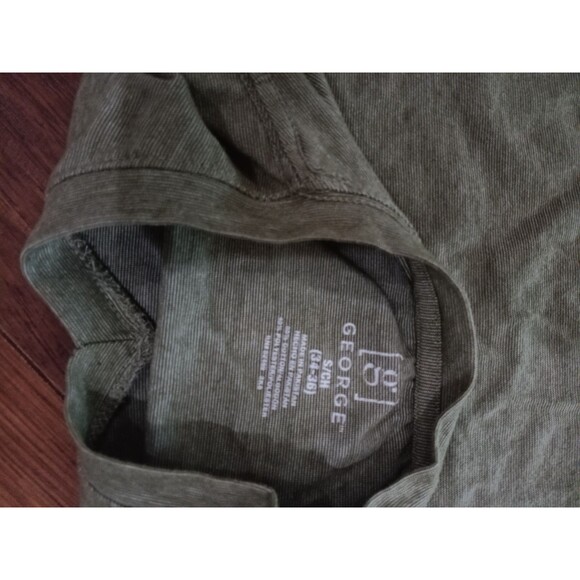 Mens size small 34/36 George green thin striped shirt - Picture 3 of 3